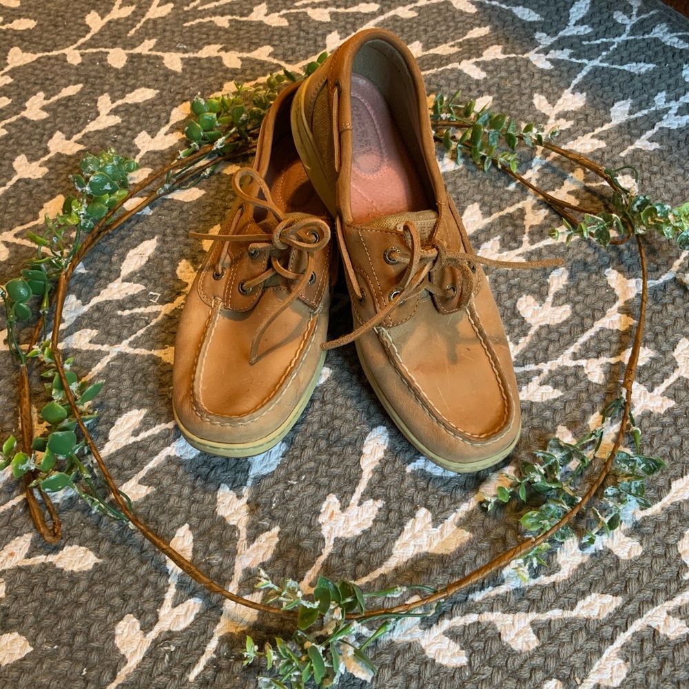 Sperry Angelfish Boat Shoe LinenOat Gold 9